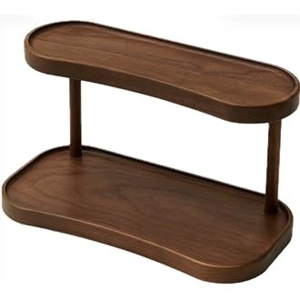 Wooden tabletop double-tier storage rack, cup organizer, ideal for storing and displaying perfume... | Amazon (US)
