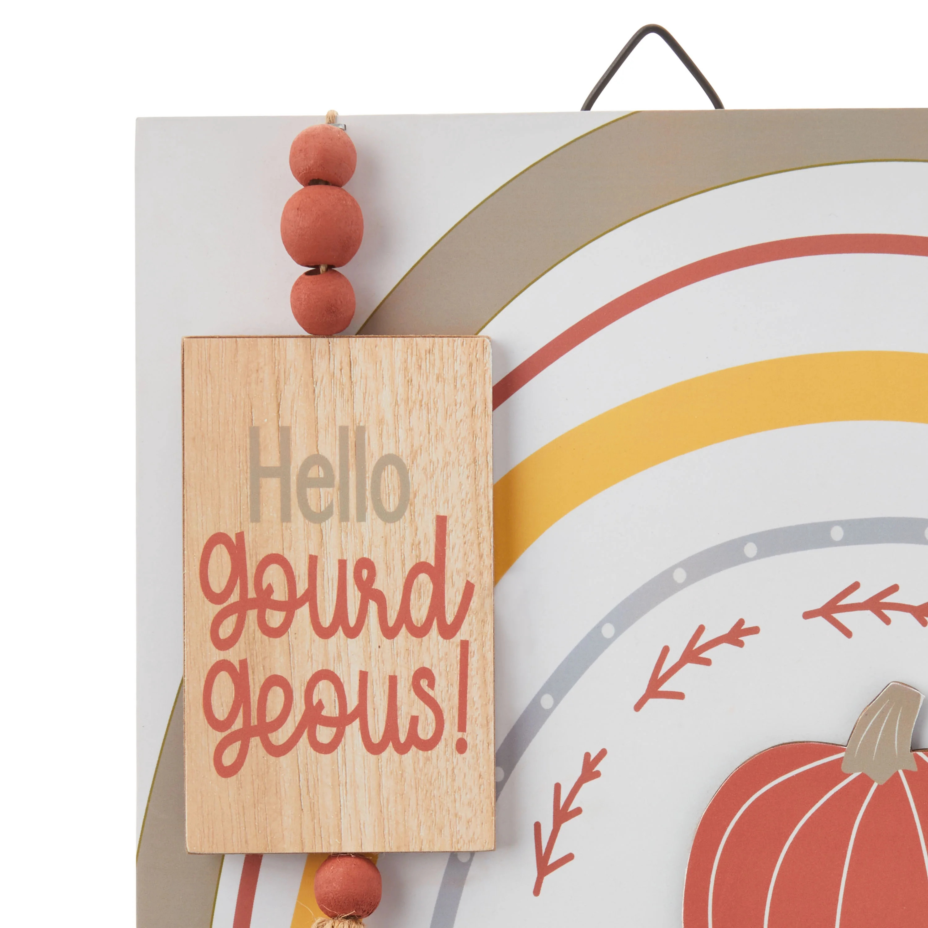 Way To Celebrate Harvest Hello Gourd-Geous Wood Tabletop Decor | Walmart (US)