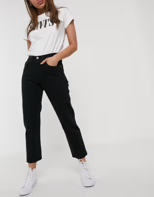 Levi's 501 crop jeans in black | ASOS (Global)