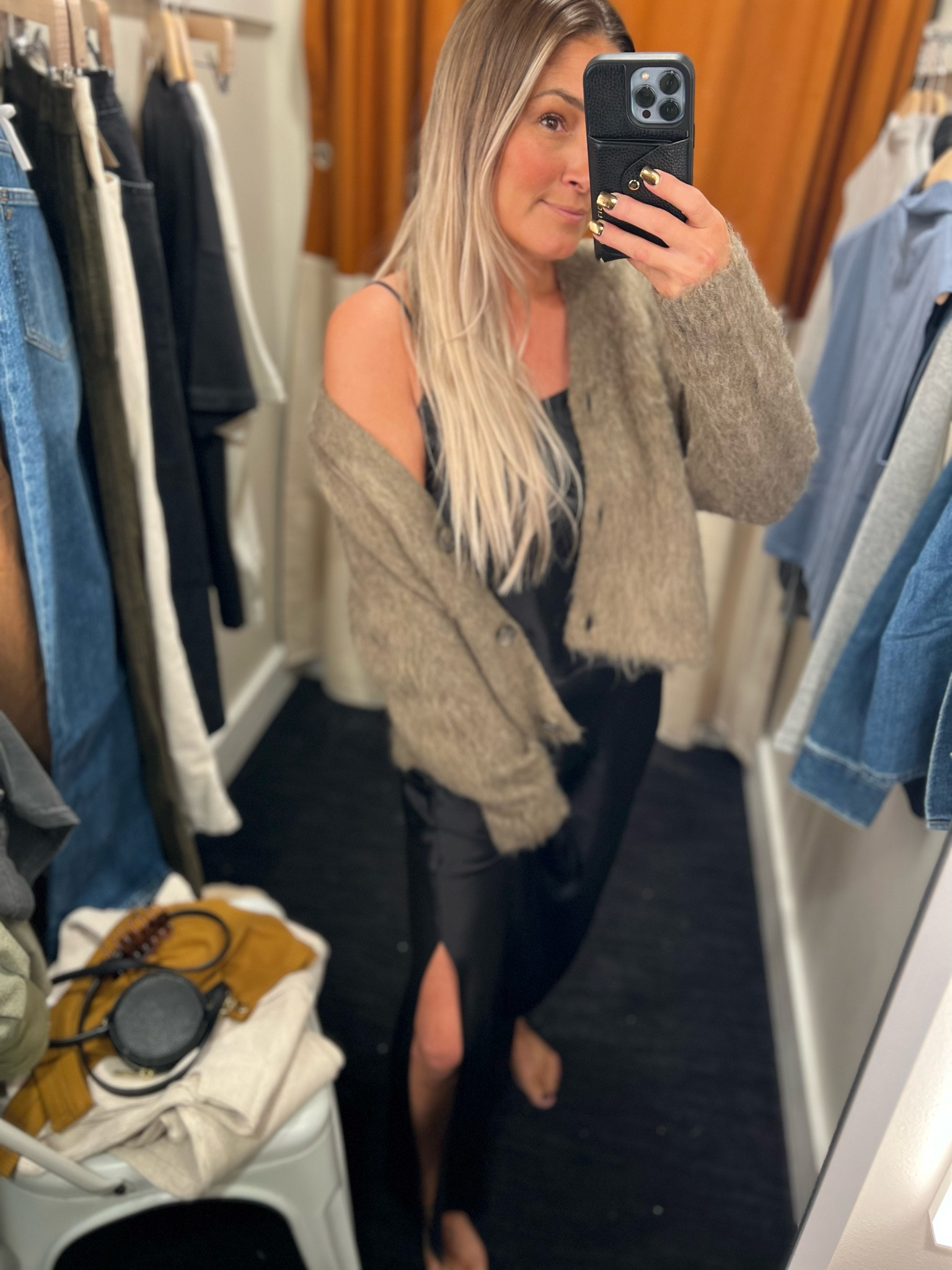 MADEWELL: this satin skirt and cami feel so good on my skin and are adorable! Love the cozy sweater layer. The perfect date night look and can be worn for family photos or to a wedding! 🩶🖤

[[ standard size for me with any brand is usually a small-medium top and small bottom or size 25 in denim ]]

Satin skirt - 0
Satin cami - small 
Cozy sweater - small 

#falloutfits #jeans #denim #skirts #datenightoutfits #weddingoutfits #holidayoutfits #giftsforher #madewell 

#LTKwedding #LTKsalealert #LTKxMadewell