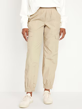 High-Waisted Ankle-Zip Cargo Joggers | Old Navy (US)