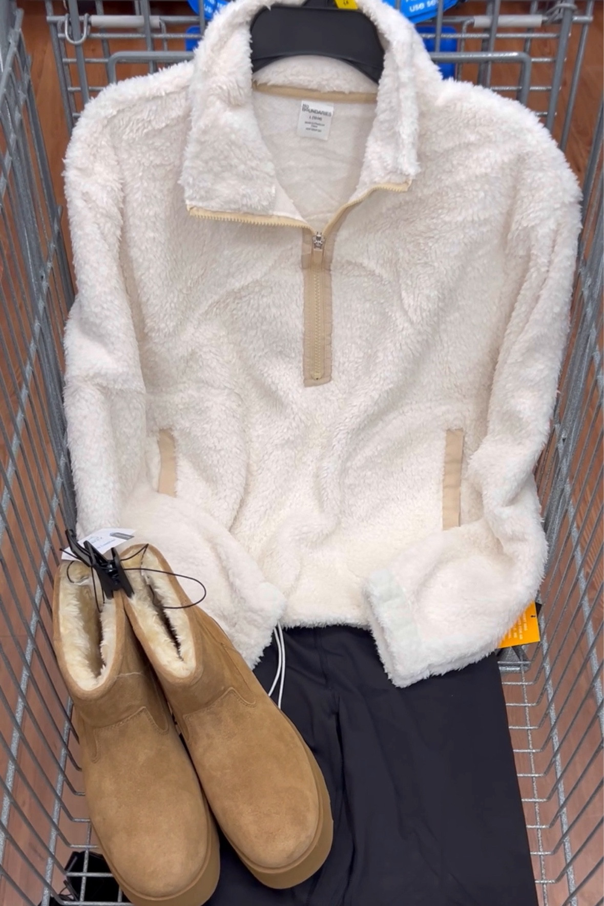 Walmart fall outfit with this $10 viral plush quarter zip pullover and these new soft sculpt leggings which are a Lululemon look for less! 
I sized up to large in the pullover (not long enough to cover the bum)
Leggings I’m a medium (5’8”)
Boots go down a half size (Ugg lookalikes)

Inspired by designer Walmart finds 

#LTKFindsUnder50 #LTKStyleTip #LTKFindsUnder100