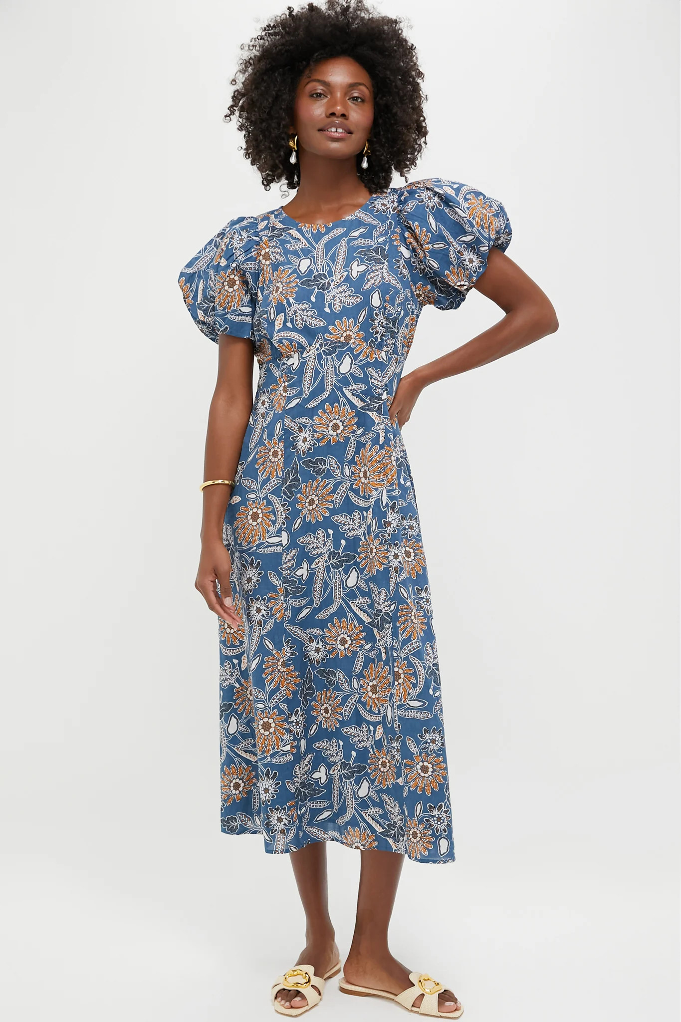 Magnolia Floral Print Leslie Midi Dress | Tuckernuck (US)