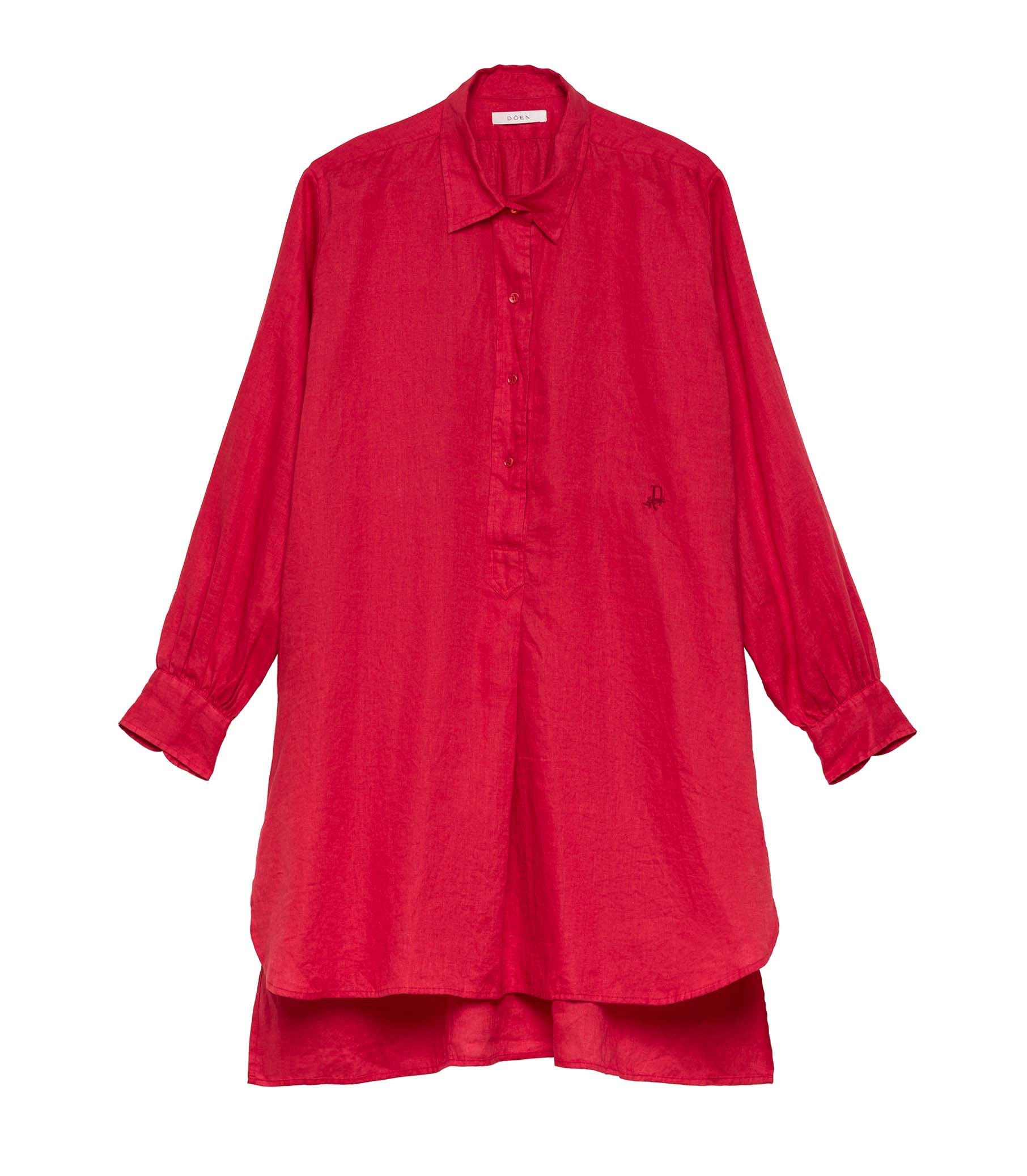 Jora Linen Dress - Scarlet | DÔEN | DOEN