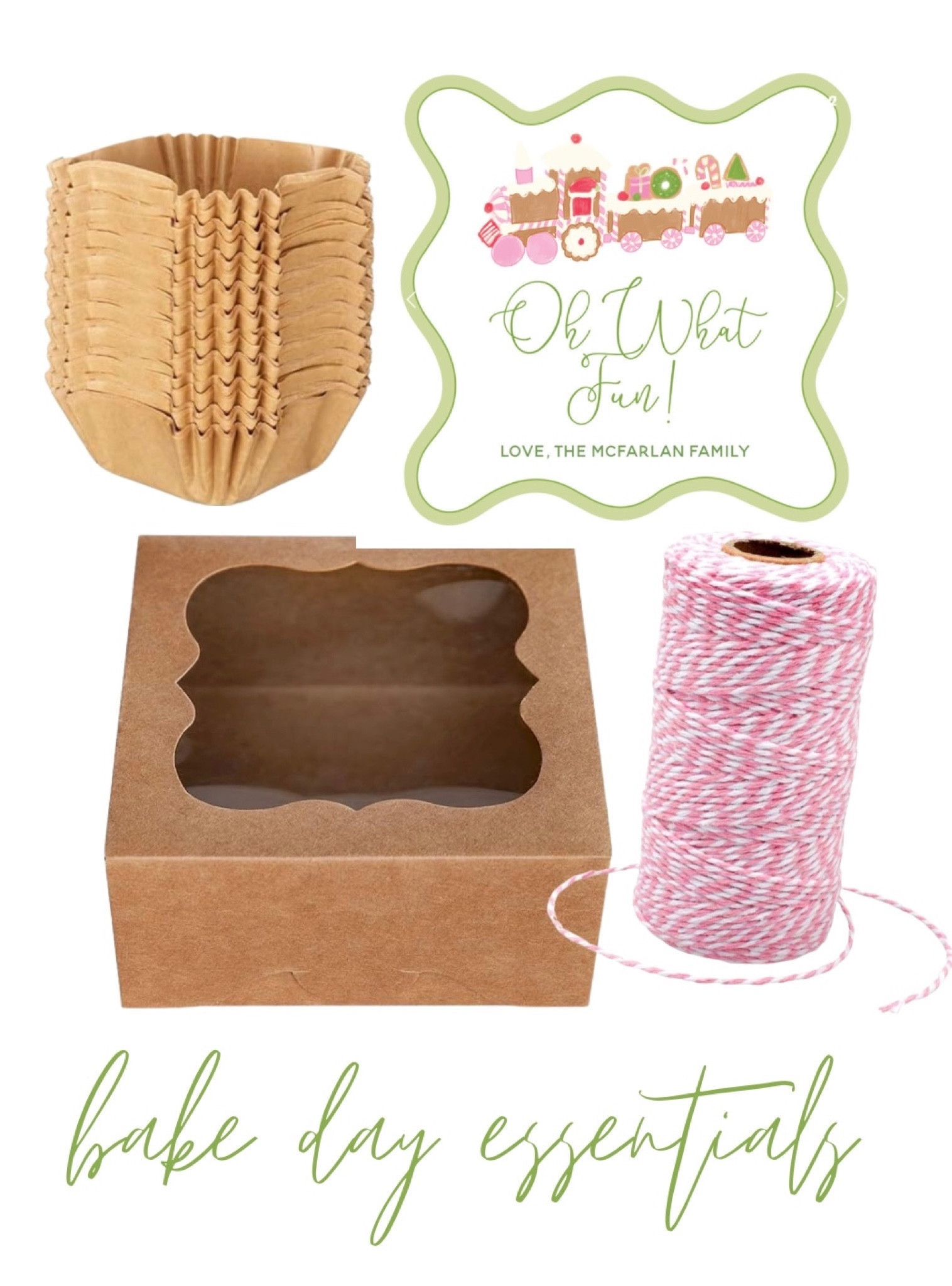 Here’s some cute cookie boxes that were using for this years bake day set up! I can’t link the tags but they’re from Kirsten McFarlan Designs. Everything else is from Amazon! 

Christmas bake day. Christmas gift boxes. Amazon Christmas finds. 

#LTKSeasonal #LTKhome #LTKHoliday