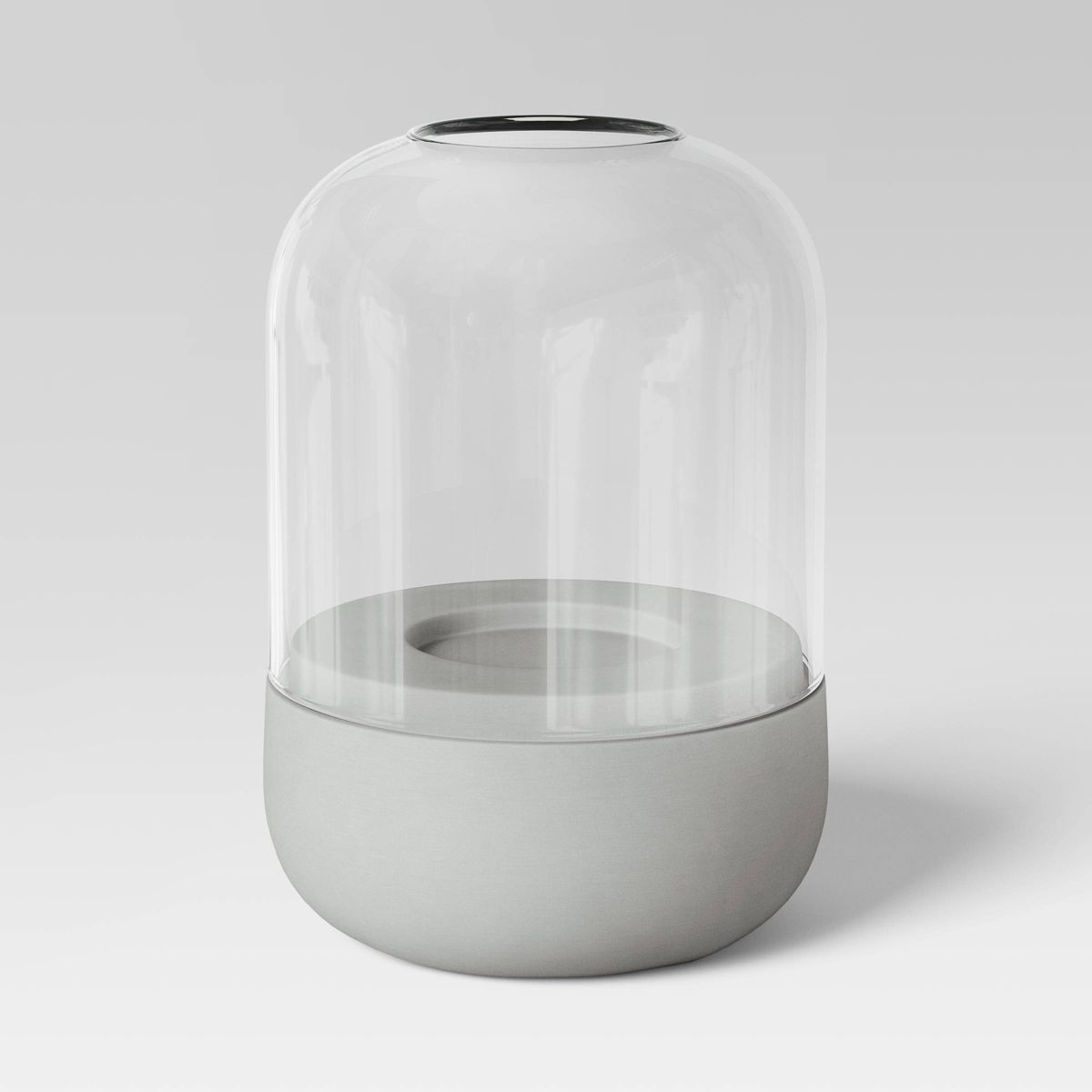 Pillar Concrete/Glass Lantern Candle Holder Gray - Threshold™ | Target