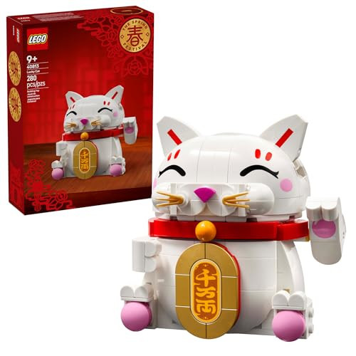 LEGO Lucky Cat Building Toy for Girls & Boys - Smiling Cat W/Waving Paw Function for Kids, Ages 9+ - Home Decor for Spring Festival & Chinese New Year Celebrations - Gift Idea for Birthdays - 40813 | Amazon (US)
