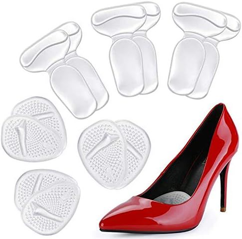 Heel Cushion Inserts and Metatarsal Pads for Women, 3 Pairs Heel Grips and 3 Pairs Ball of Foot C... | Amazon (US)