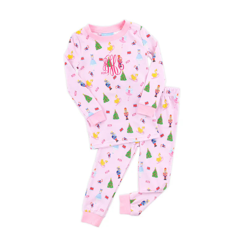 Nutcracker Pink Print Pajamas | Classic Whimsy