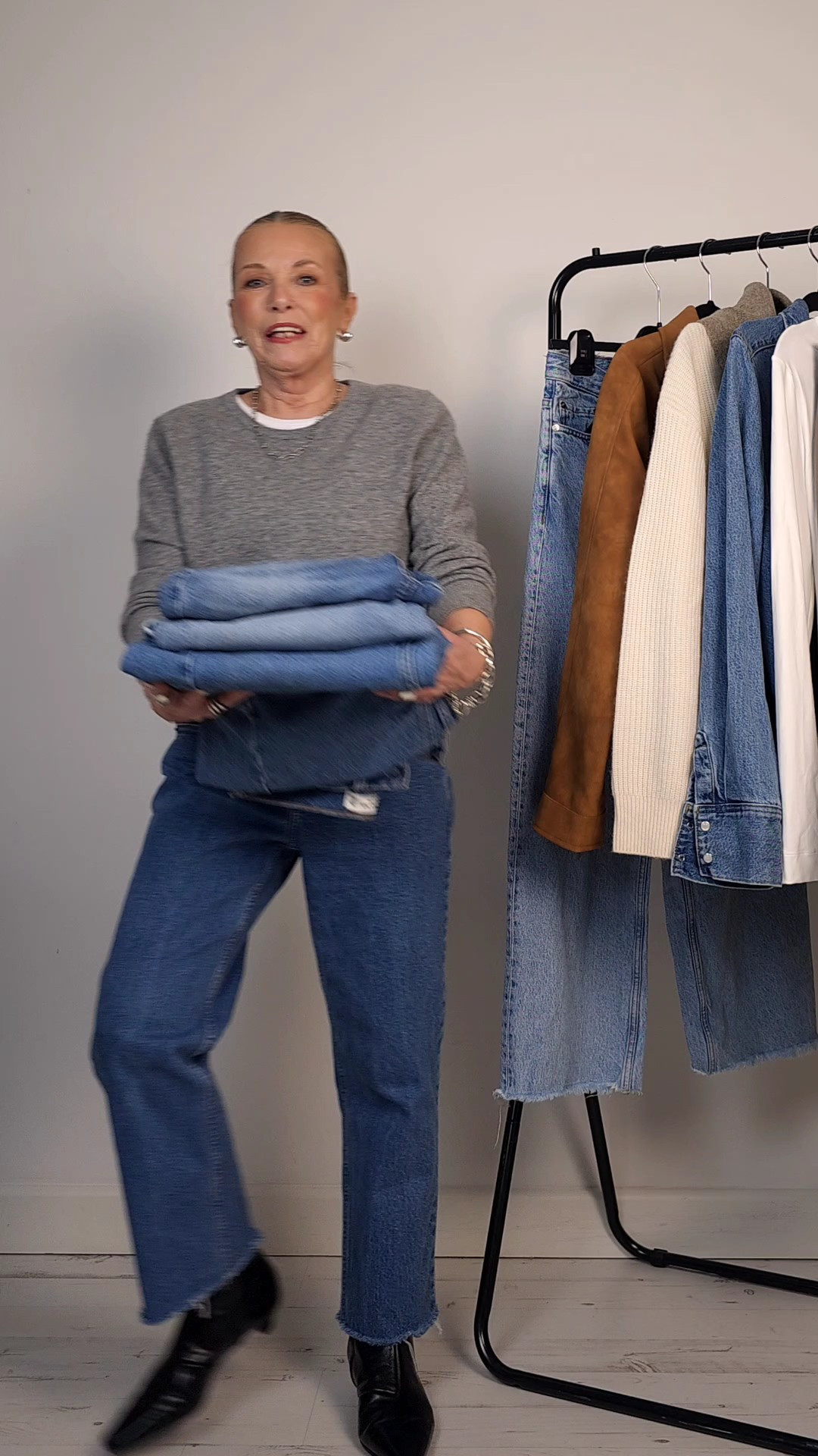 3 jeans shapes/cuts I reach for the most in my wardrobe...1. Straight leg 2. Barrel-Leg 3. Wide leg

#LTKstyletip #LTKpetite #LTKover50style