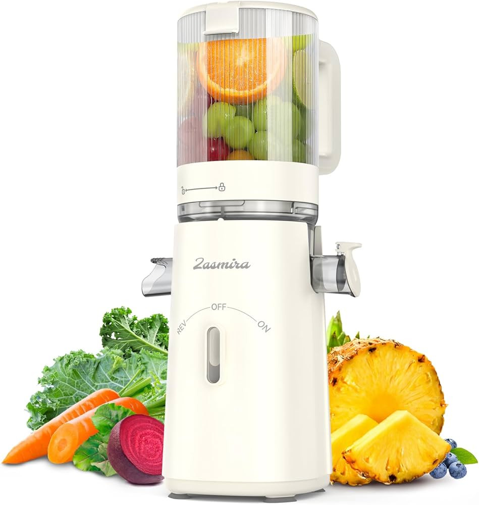 Cold Press Juicer, Updated Masticating Juicer Machines with 5" Feeding Chute Fit Whole Fruits &Ve... | Amazon (US)