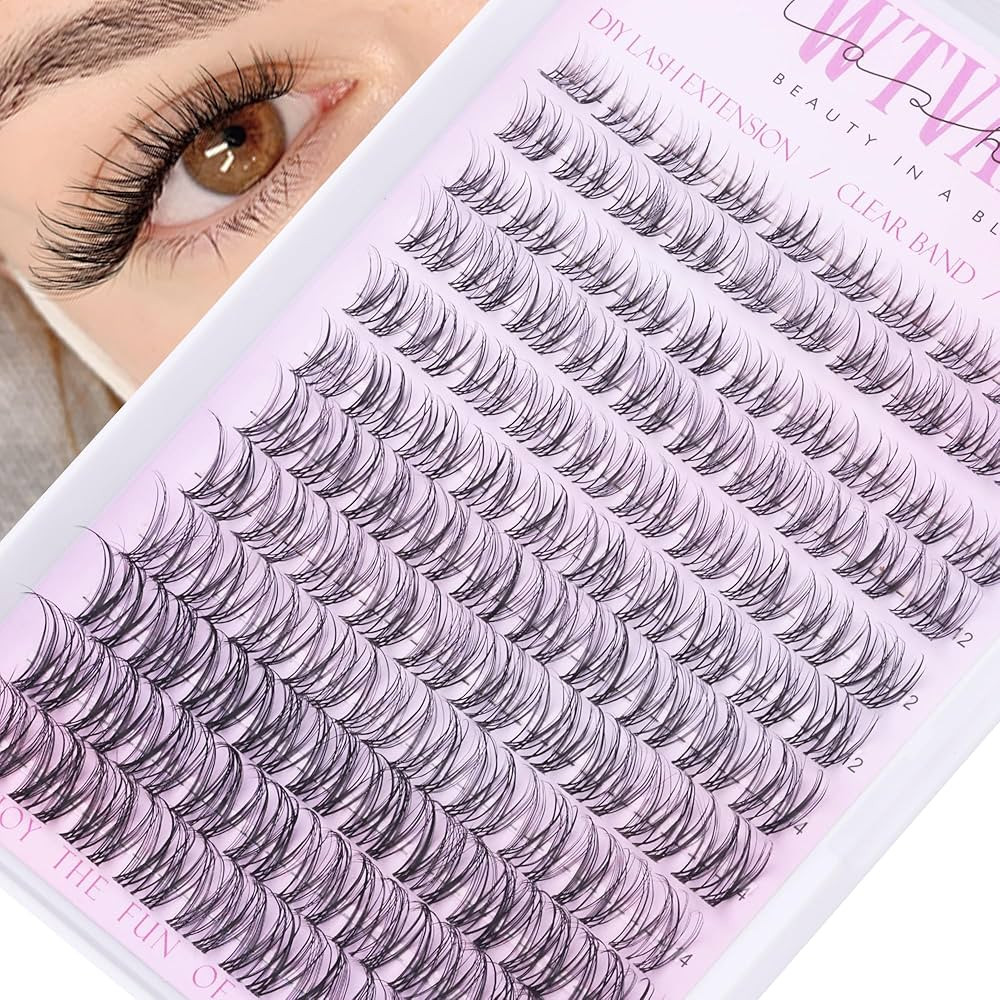 Natural Lash Clusters Venus Wispy Cluster Eyelash Extensions Invisible Thin Band Eyelash Cluster ... | Amazon (US)