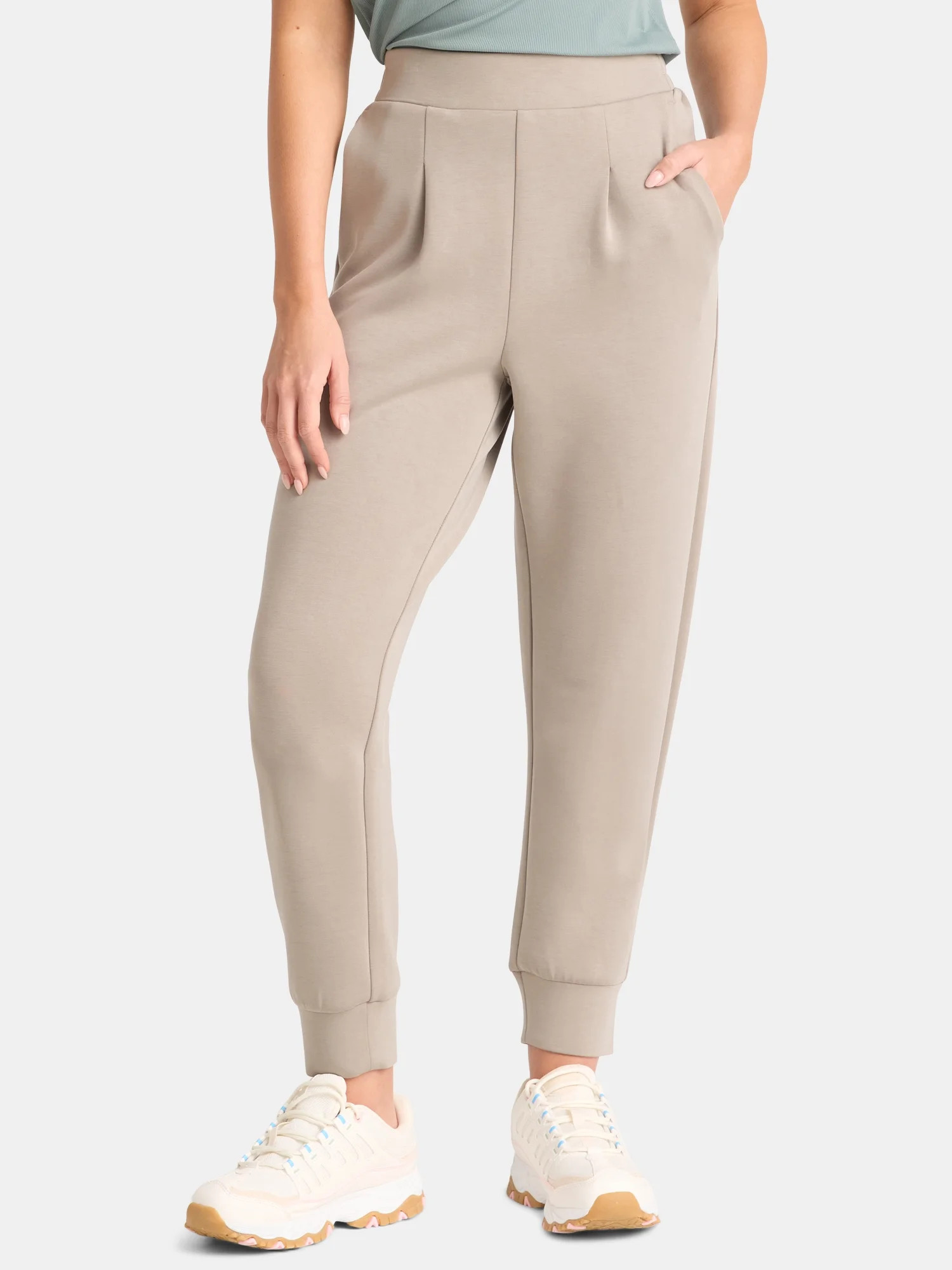 Avia Women's and Women's Plus ScubaKnit Pleat Joggers with Pockets, Size XS-4X | Walmart (US)