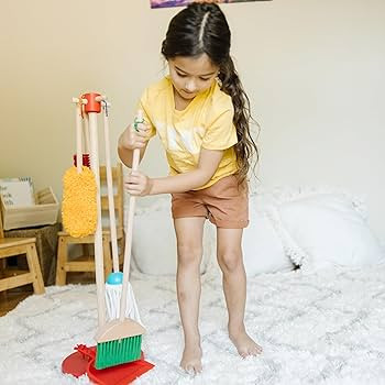 Melissa & Doug Let's Play House Dust! Sweep! Mop! 6 Piece Pretend Play Set | Amazon (US)