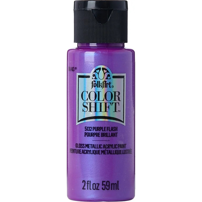 FolkArt Color Shift Acrylic Craft Paint, Gloss Finish, Purple Flash, 2 fl oz | Walmart (US)