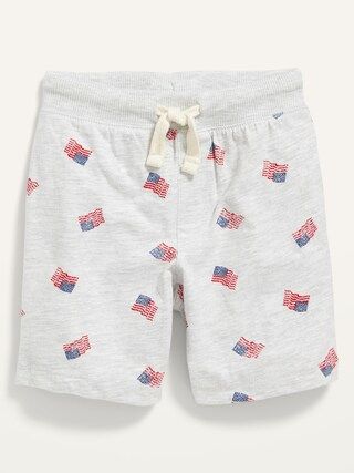 Unisex Functional-Drawstring Americana Jersey Shorts for Toddler | Old Navy (US)