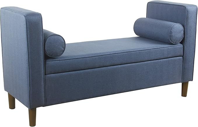 Homepop Home Decor | Upholstered Modern Storage Ottoman Bench with Pillows | Ottoman Bench with S... | Amazon (US)