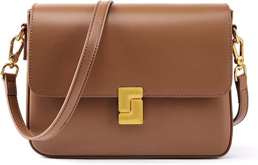 Shoulder Bags for Women, Genuine Leather Crossbody Purses Vintage Handbags-Adjustable Strap Desig... | Amazon (US)