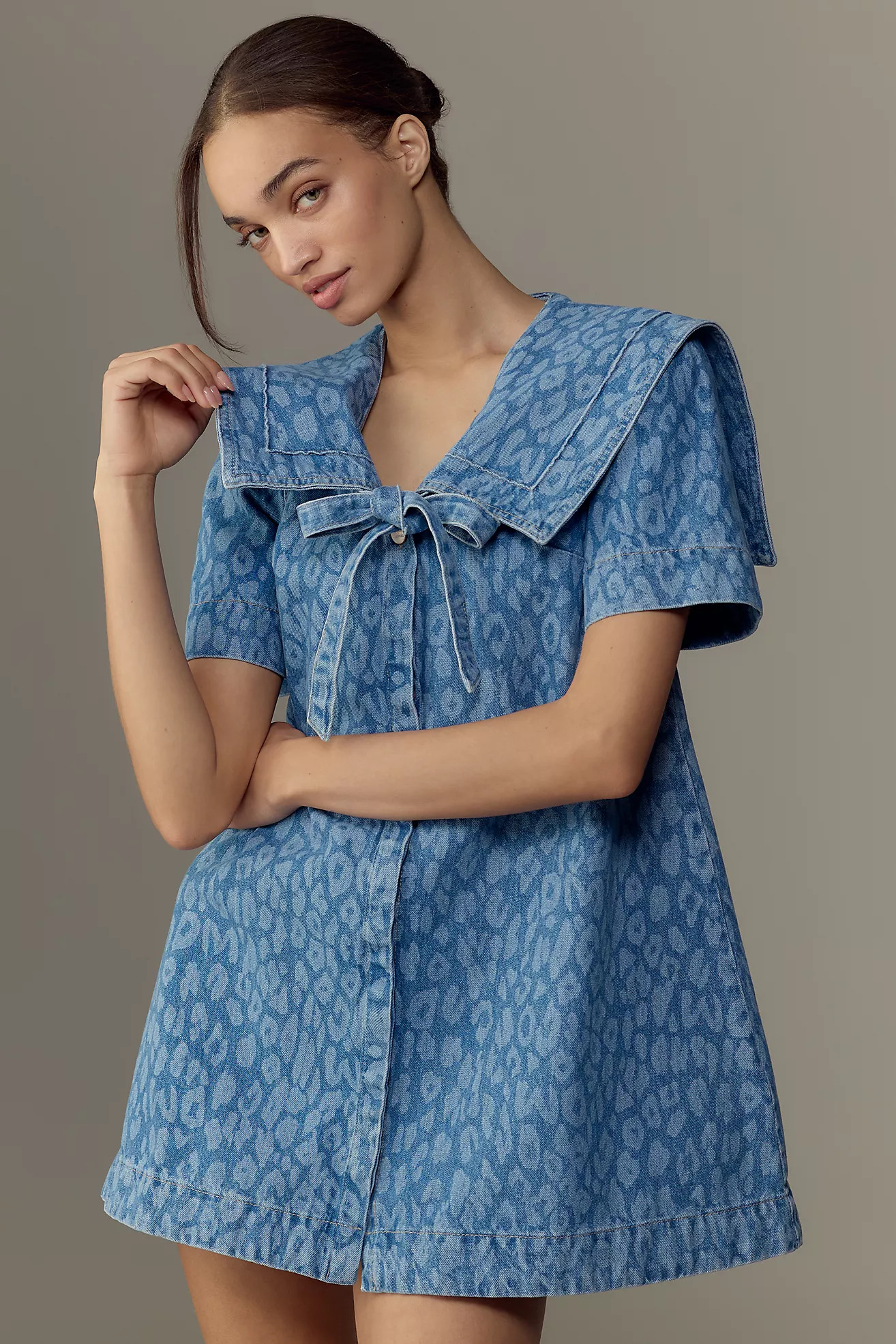 Damson Madder Goldie Denim Swing Mini Dress | Anthropologie (US)