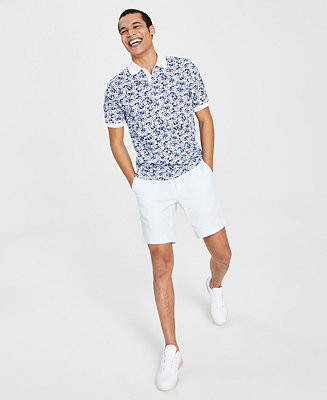 Club Room Men's Regular-Fit Stretch Shorts & Floral Prep Polo Separates, Created for Macy's - Mac... | Macys (US)
