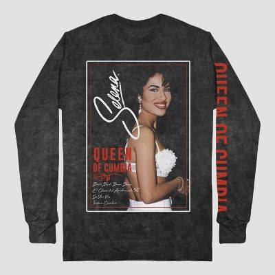 Men's Selena Long Sleeve Graphic T-Shirt - Black | Target