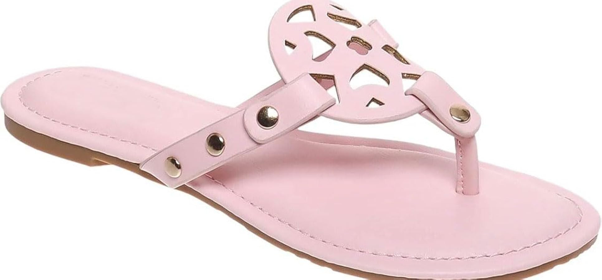 LILLY-20 Women's Casual Slide Thong Flip Flop Slip On Flat Sandals | Amazon (US)