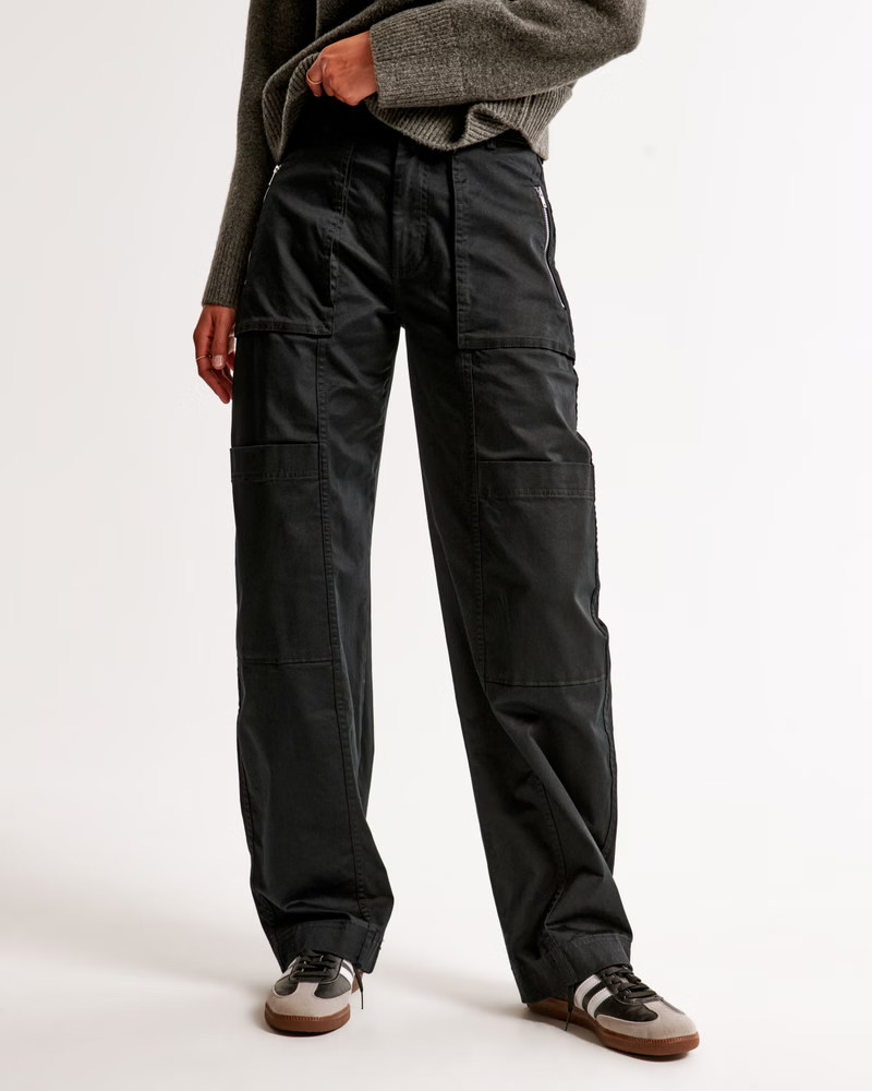 Women's High Rise Utility Pant | Women's Bottoms | Abercrombie.com | Abercrombie & Fitch (US)