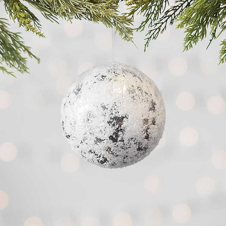 Silver Snow Ball Ornament | Kirkland's Home