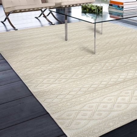 Orian Rugs Indoor/Outdoor Knit Organic Cable Area Rug | Walmart (US)