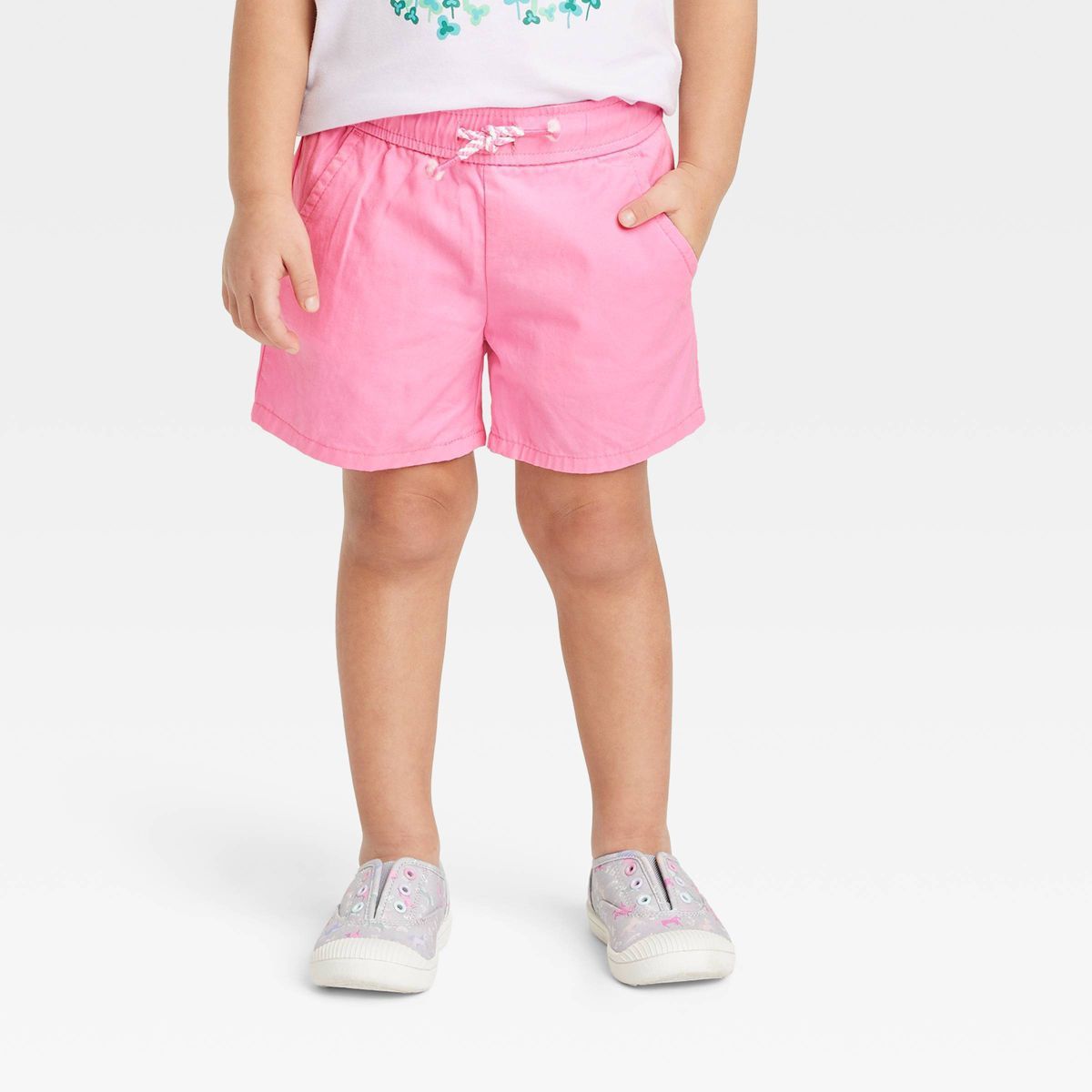 Toddler Girls' Woven Shorts - Cat & Jack™ Pink 3T: Comfort Fit, Drawstring, Above Knee Length, ... | Target