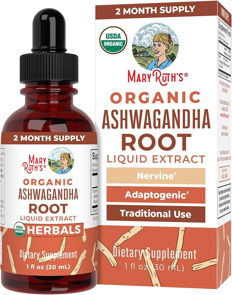 MaryRuth Organics Ashwagandha Root | USDA Organic Ashwagandha Liquid Drops | Stress Relief, Natur... | Amazon (US)