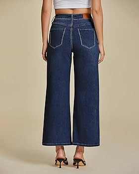 luvamia Wide Leg Jeans for Women High Waisted Relaxed Fit Trendy Stretchy Denim Pants Ankle Trous... | Amazon (US)