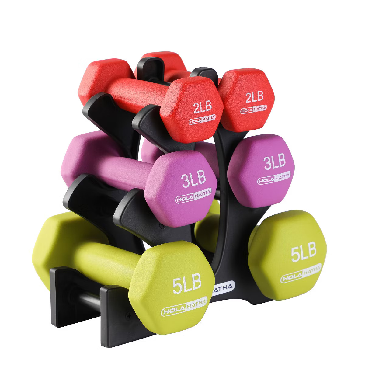 HolaHatha Hex Dumbbell Weight Training Home Gym Equipment Set with 3, 5 & 8 Pound Fitness Hand We... | Target