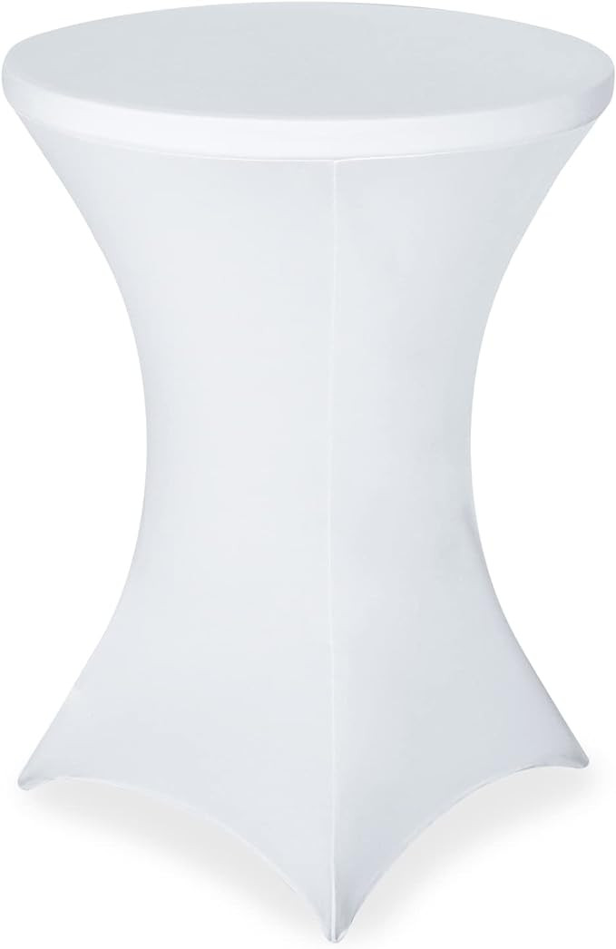 FestiCorp Spandex Table Cover, Cocktail Fitted Tablecloths, Round Highboy Stretch Table Covers Cl... | Amazon (US)