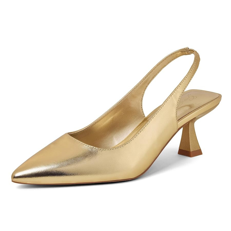 GENSHUO Slingback Kitten Heels for Women Pumps Closed Pointed Toe 2.3 Inch Low Heel Dress Shoes C... | Amazon (US)