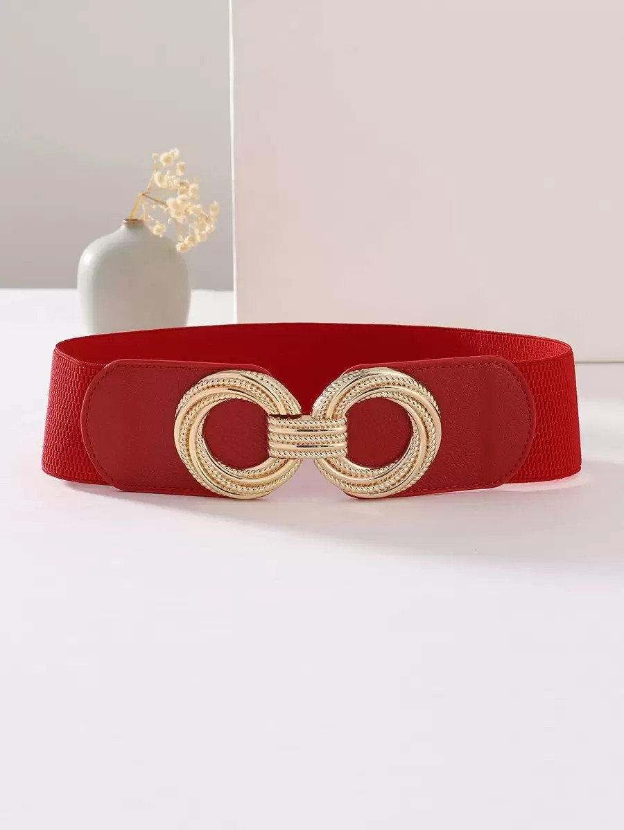 Boho 1pc Women Symmetrical Buckle Fashion Elastic Belt For Dress Decoration Halloween Summer, Sch... | SHEIN