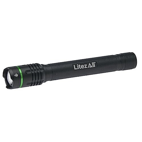 LitezAll Rechargeable 2000 Lumen Tactical Flashlight, Slim High-Power LED Flashlight with Twist-to-Focus Beam, 3 Brightness Levels, USB Charging, 406 Ft Beam Distance – Compact & Durable | Amazon (US)