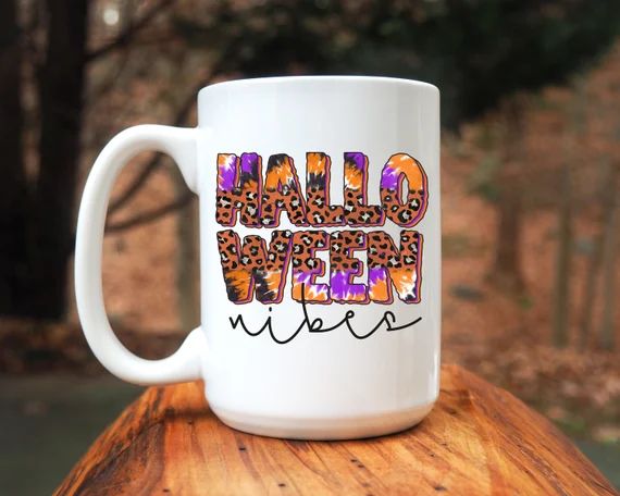 Halloween Vibes Coffee Mug  Fall Mug  Personalized Mug  | Etsy | Etsy (US)