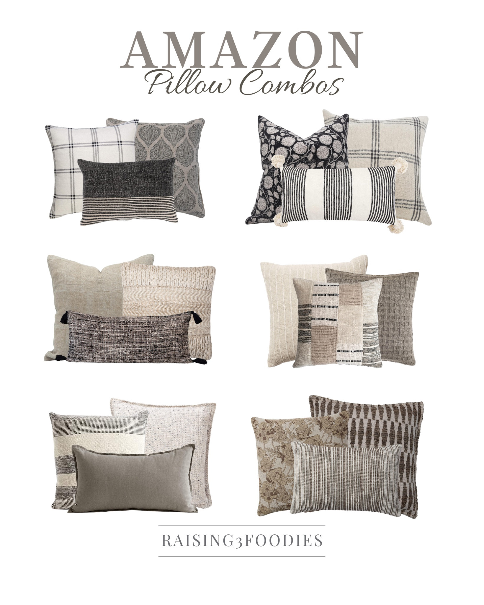Amazon Throw Pillows / Throw Pillow Arrangements / Decorative Throw Pillows / Neutral Home Decor / Winter Throw Pillows / 

#LTKhome #LTKSeasonal #LTKstyletip