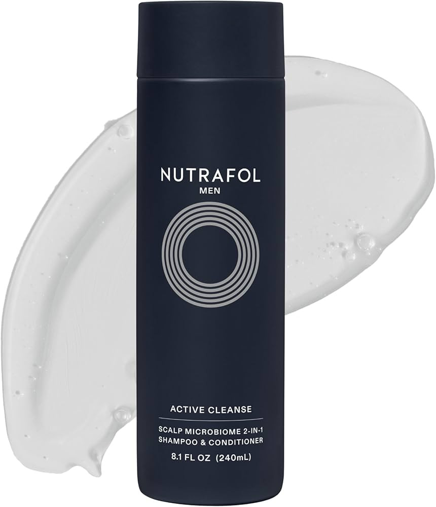 Nutrafol Men’s Shampoo and Conditioner 2-in-1, Cleanses, Hydrates, Unclogs Pores, Improves Hair Volume & Strength, Physician-formulated for Thinning Hair, Color Safe, Sulfate Free - 8.1 Fl Oz Bottle | Amazon (US)