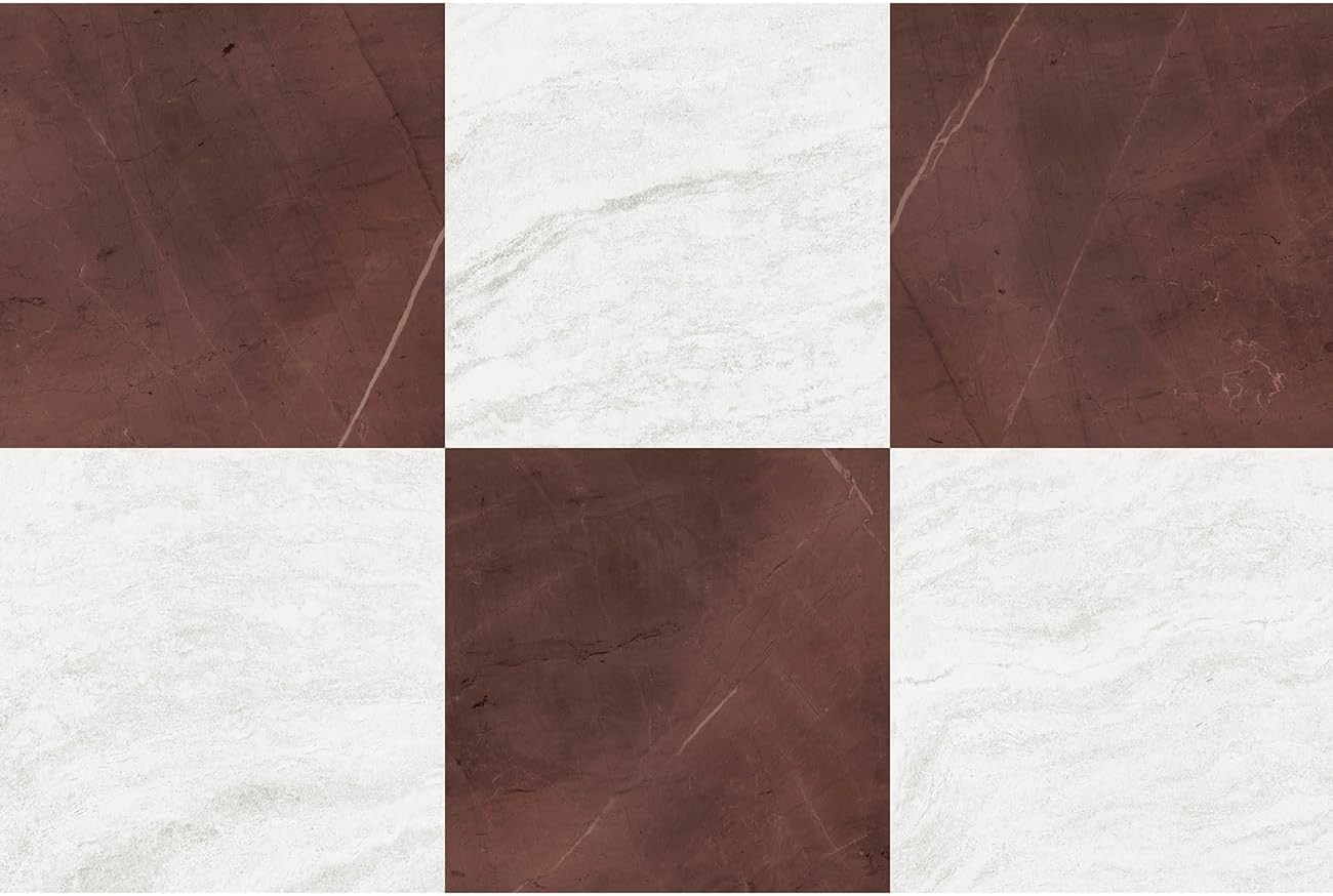 FloorPops x Chris Loves Julia Bonneville Oxblood Peel and Stick Floor Tiles, FP6333 | Amazon (US)