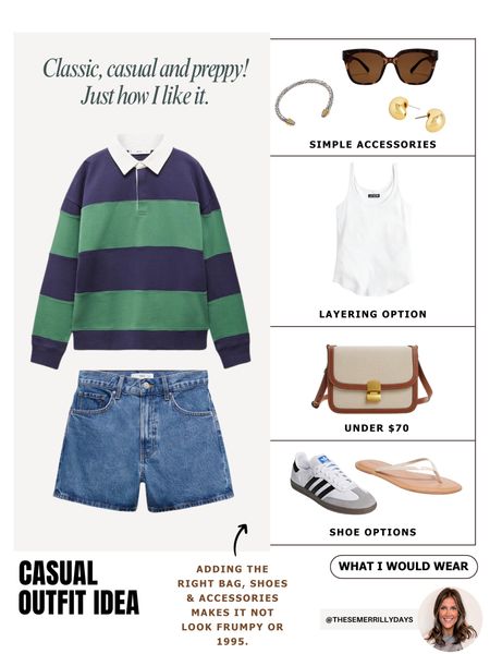Preppy outfit - casual elevated outfit - spring outfit 

#LTKfindsunder50 #LTKshoecrush #LTKitbag