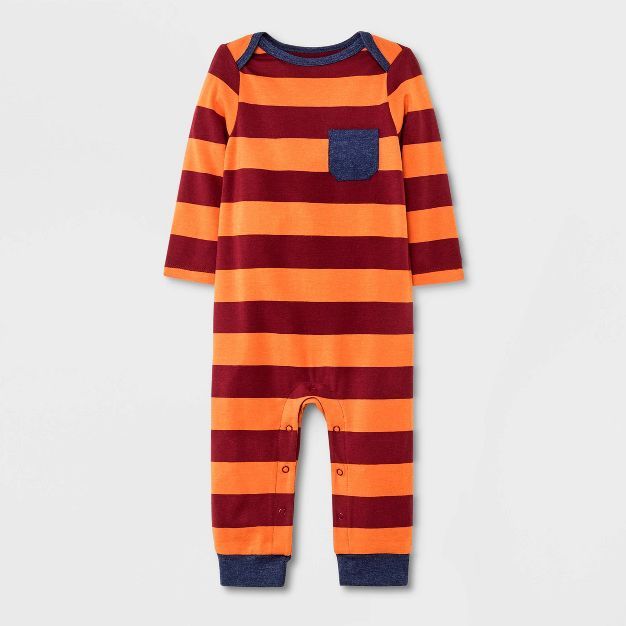 Baby Boys' Striped Romper with Pocket - Cat & Jack™ | Target