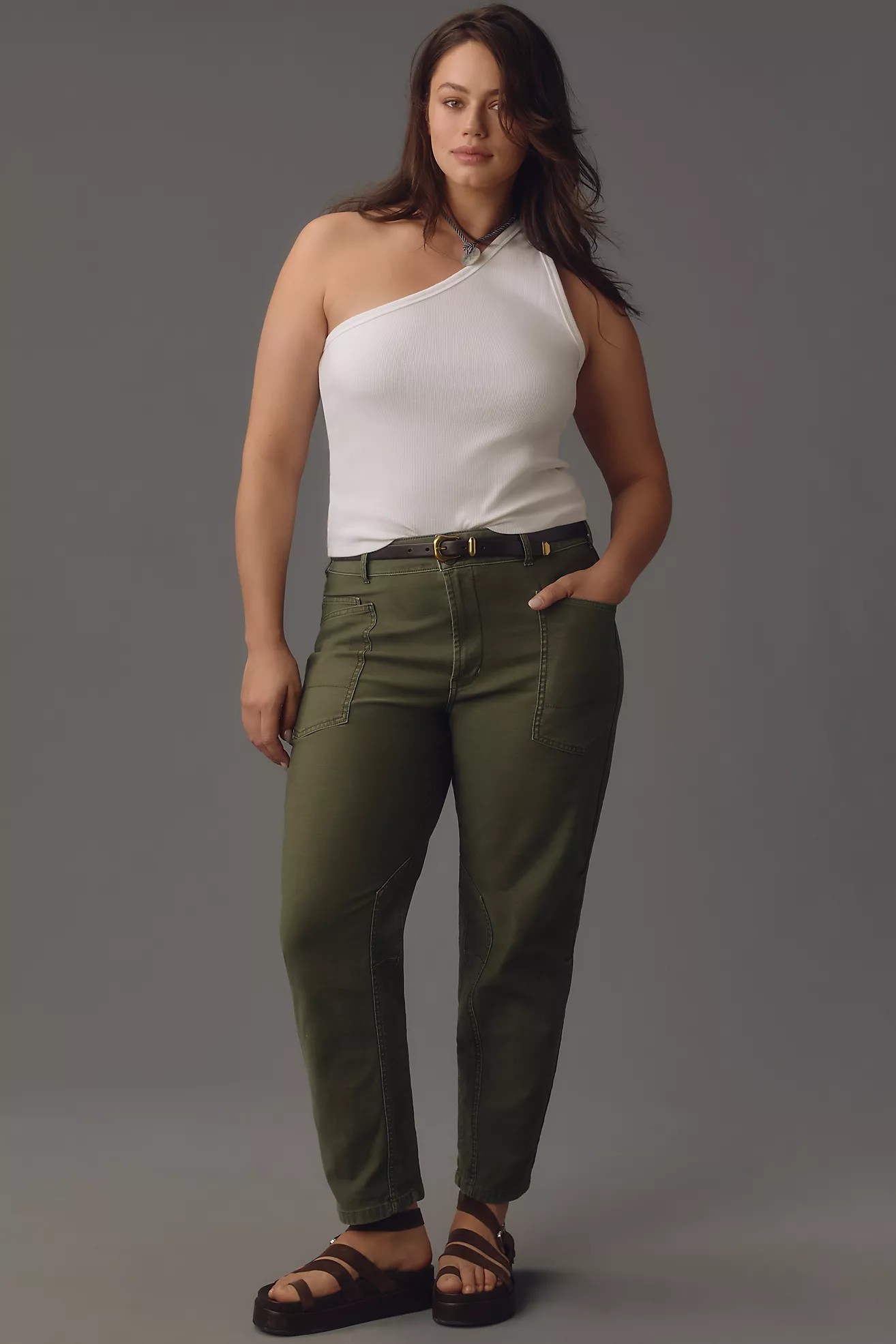 The Zeda Ribbed One-Shoulder Top by Pilcro | Anthropologie (US)