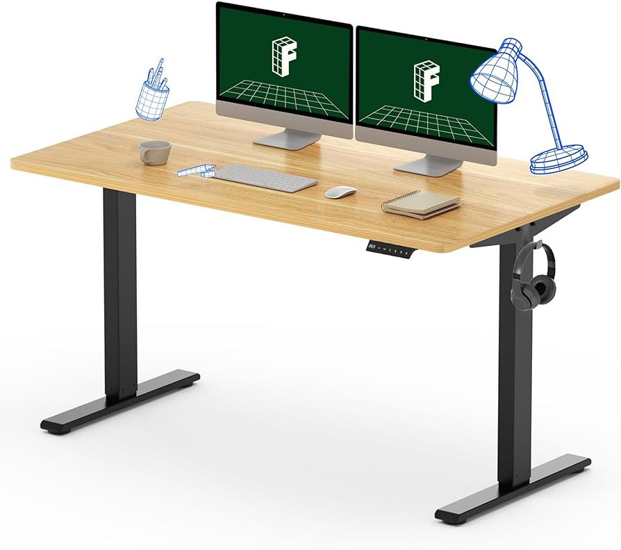 FLEXISPOT EN1 Electric Stand Up Desk 55 x 28 Inches Whole-Piece Desk Ergonomic Memory Controller ... | Amazon (US)