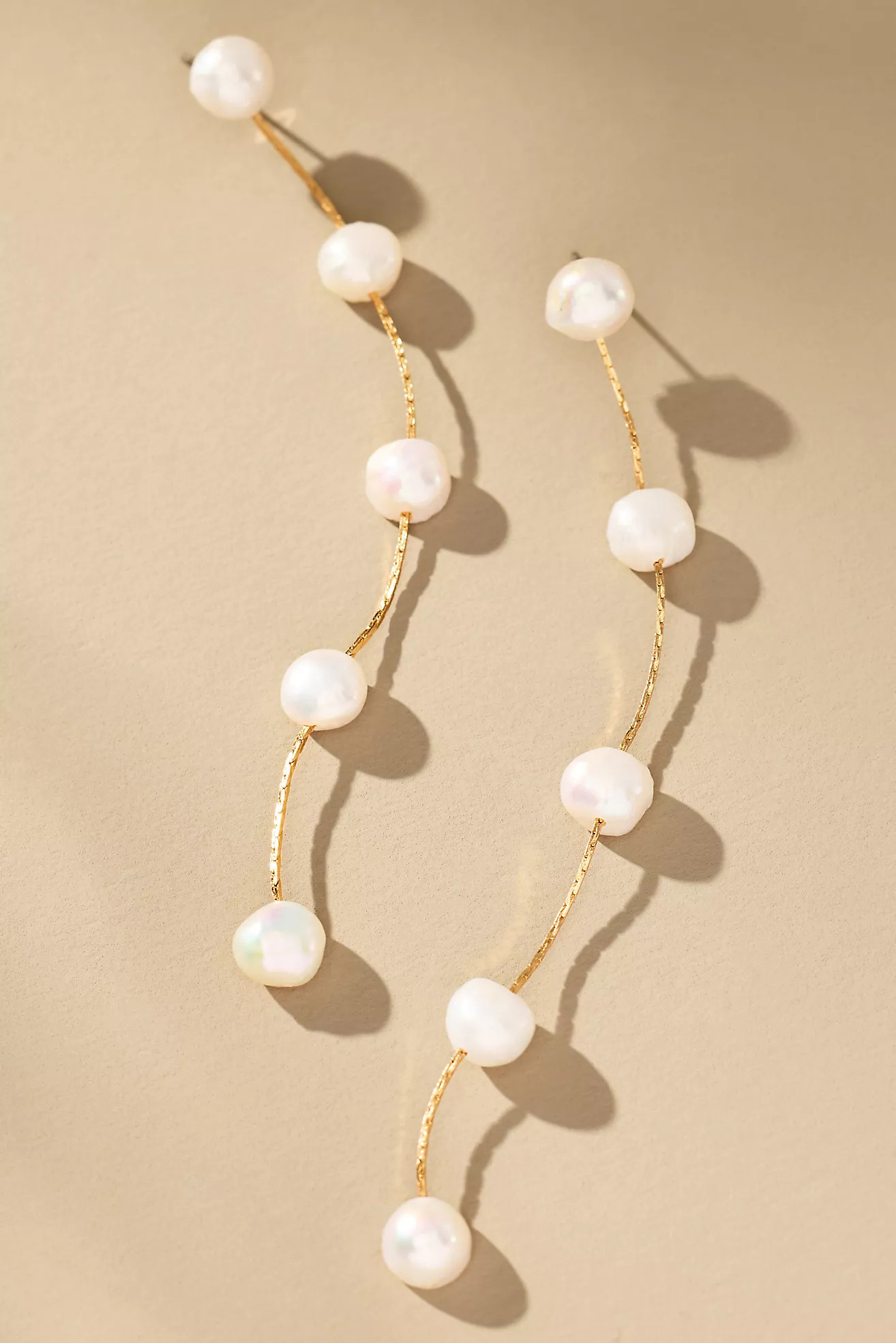 Ettika Dripping Pearl Delicate Drop Earrings | Anthropologie (US)