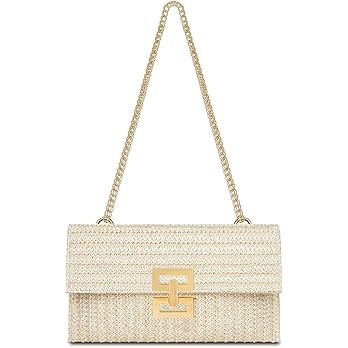 Liadreem Straw Clutch Purse for Women Designer Evening Handbag Summer Beach Shoulder Crossbody Ba... | Amazon (US)