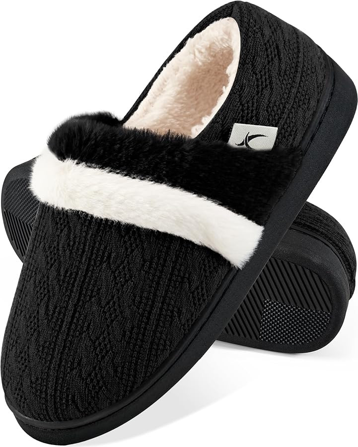 Women Slippers Fuzzy Ladies Shoes: Warm House Slippers for Indoor Outdoor | Amazon (US)