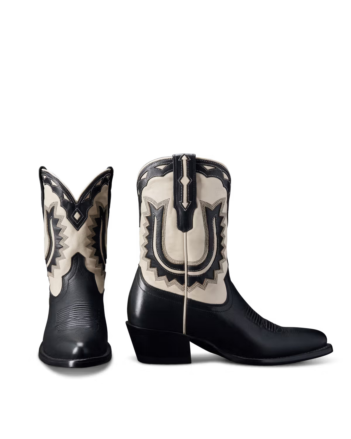 The Jolene in Midnight / Bone Cowhide - Women's Cowgirl Boot | Tecovas | Tecovas