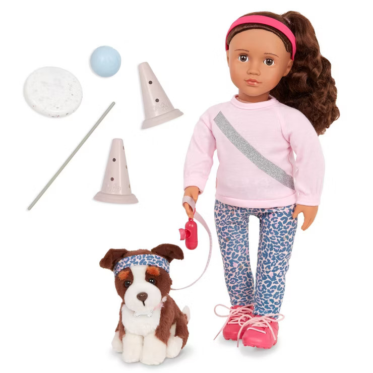 Our Generation Natalia & Nillie 18" Doll & Pet Training Set | Target